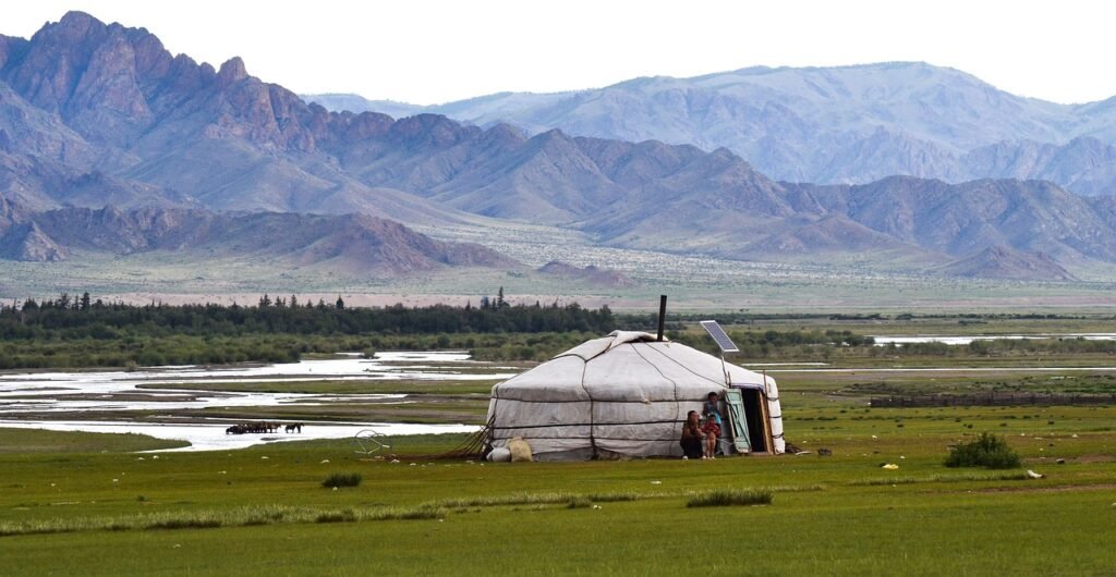 A yurt in the remote wilderness