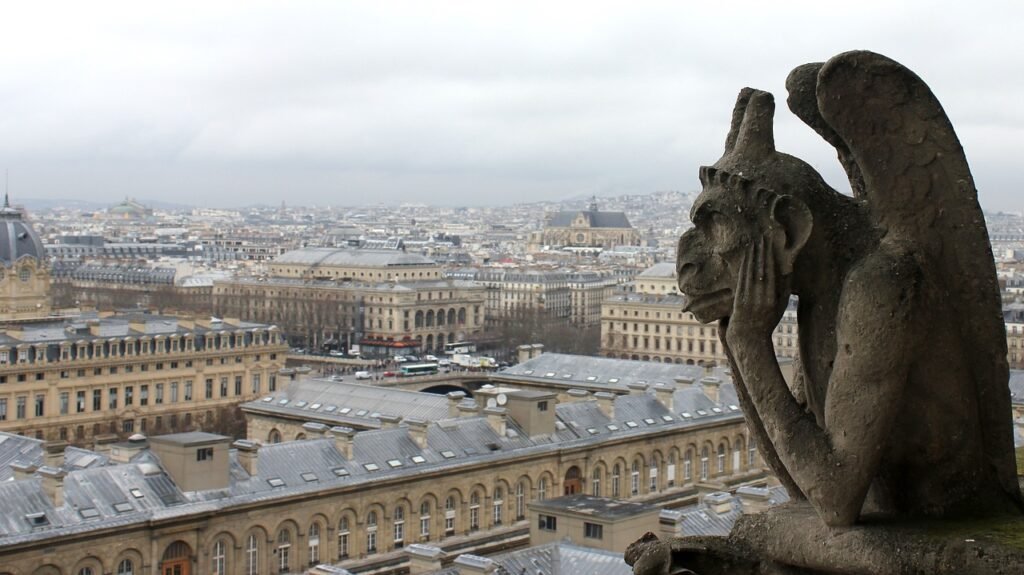 Gargoyle overlooking Paris France