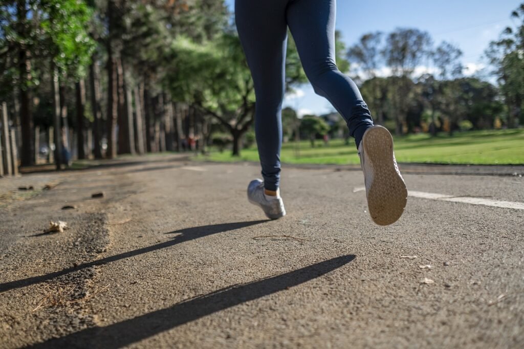 Jogger running on a path